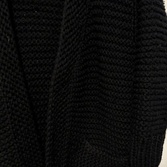 Wings + Horns Peruvian Black Wool Handknit Cardigan/ Sweater XS-S - Picture 5 of 12